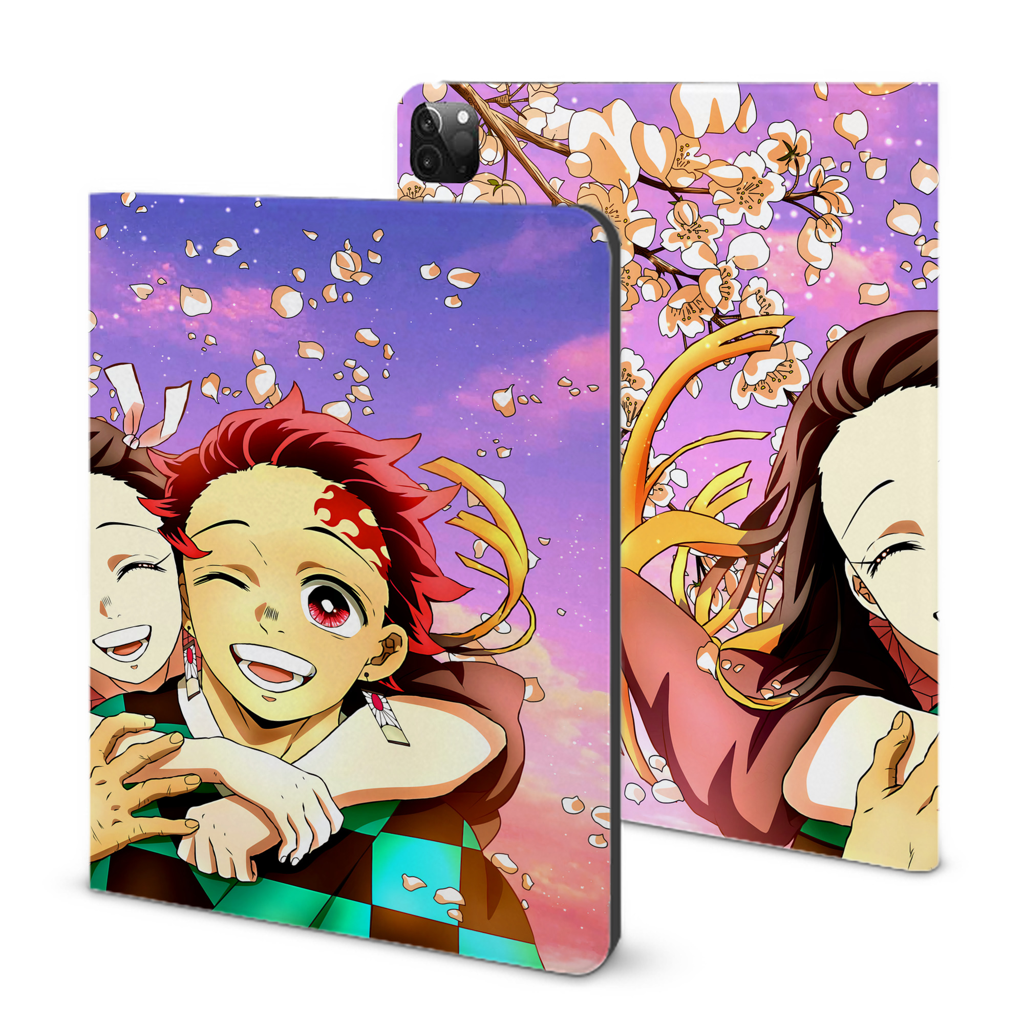 （画像用） 鬼滅の刃（きめつのやいば）竈門 炭治郎／かまど たんじろう Kamado Tanjirou IPadケース ペンホルダー付き ブックスタイルデザイン